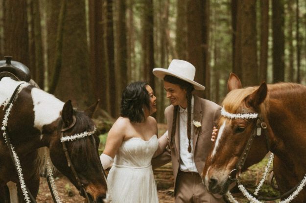 Dreamy Horseback Riding Elopement in the Redwoods